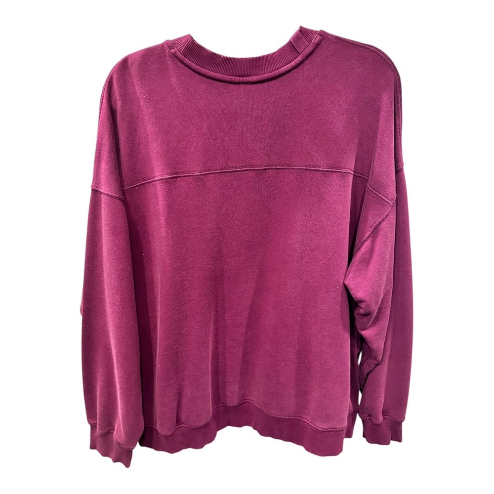 FP Movement All Star Crewneck Sweatshirt in Deep Mulberry Orange logo Size M - Picture 6 of 10